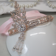 rose quartz headpiece