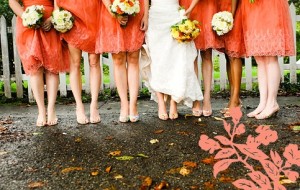 bride and bridesmaids