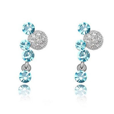 cascading crystal earrings