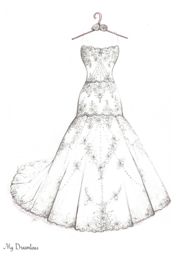 wedding dress sketch 