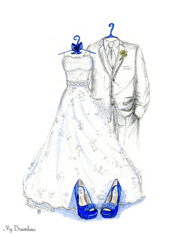 wedding dress sketch 