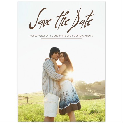 coPrinted save the date card