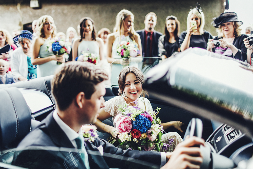 Steve Gerard wedding photography - wedding car
