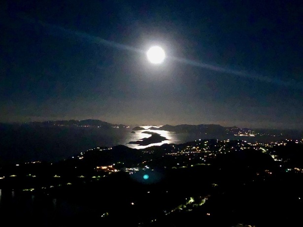 stunning moonlight views from Casa Cielo Vacation Villa